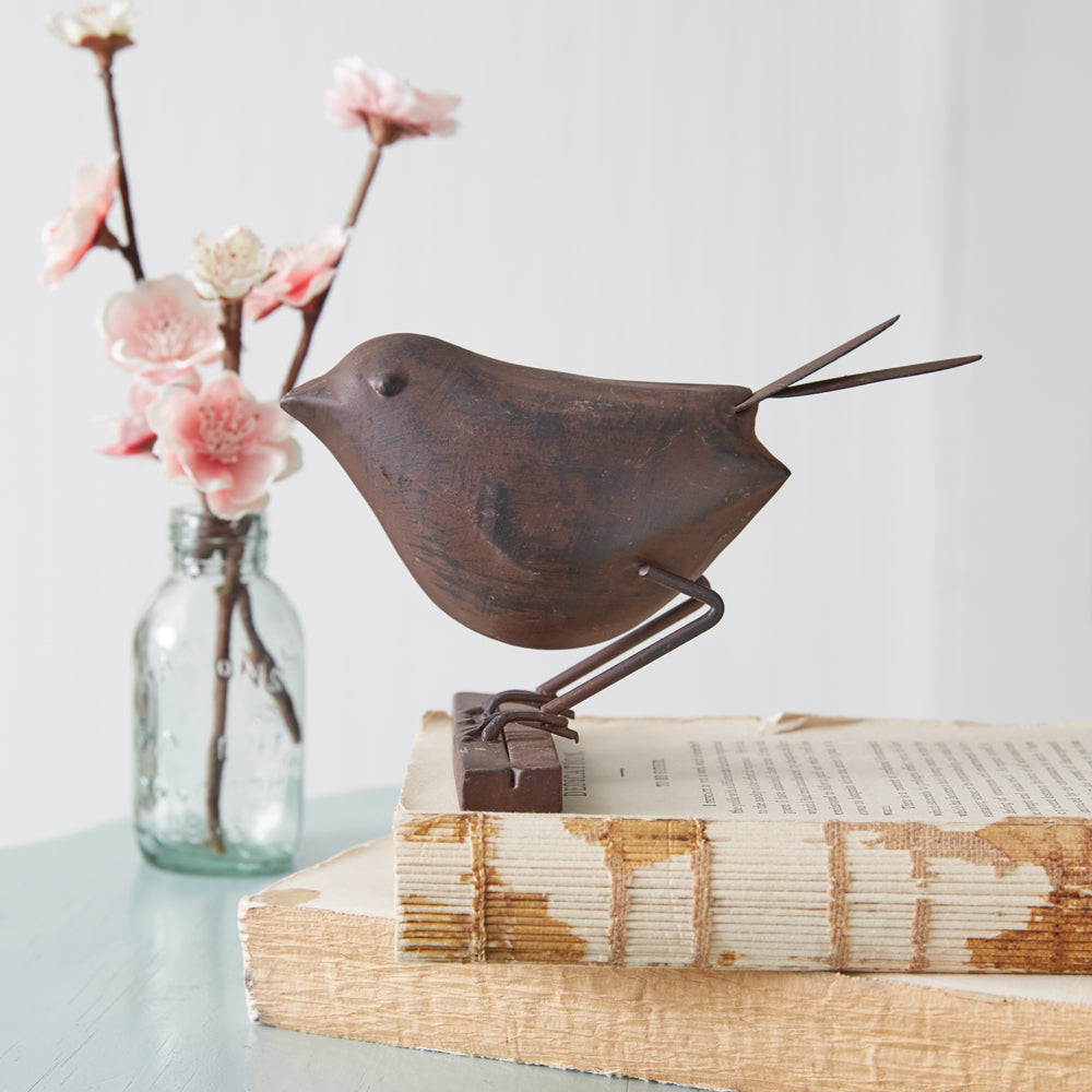 Perched Songbird Shelf Sitter