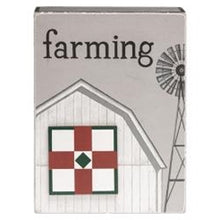 Load image into Gallery viewer, Faith, Family, Farming Quilt Star Box Sign, 3 asstd.